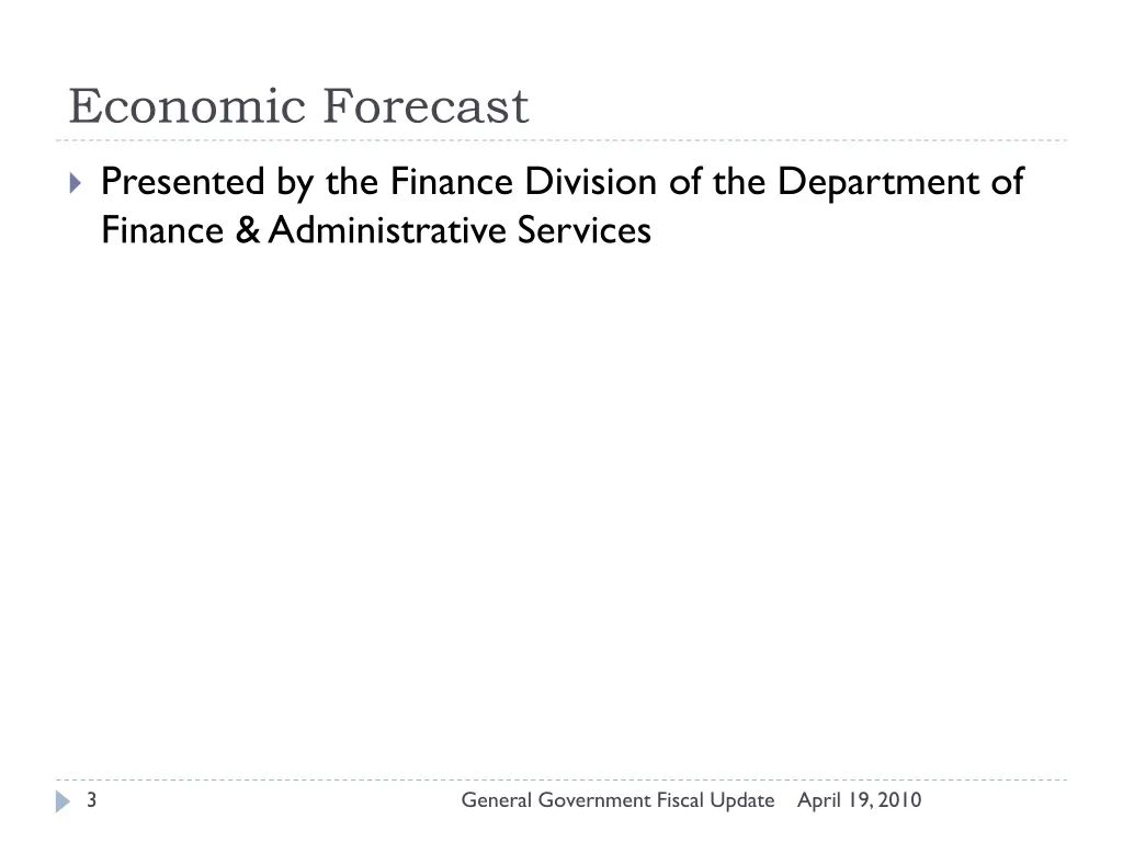 economic forecast