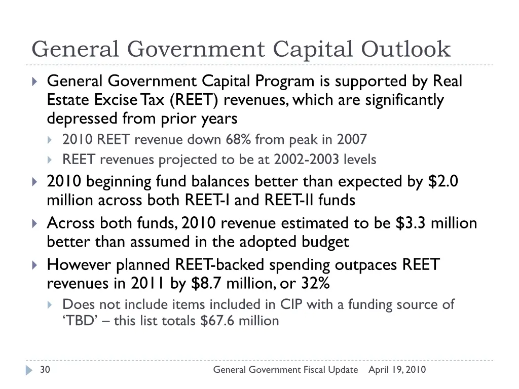 general government capital outlook