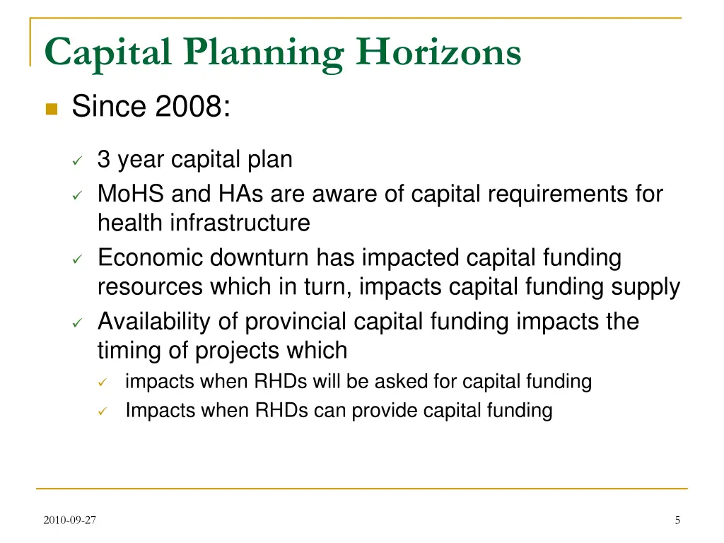 capital planning horizons 1