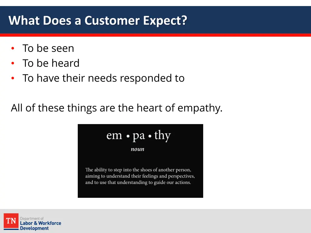 what does a customer expect