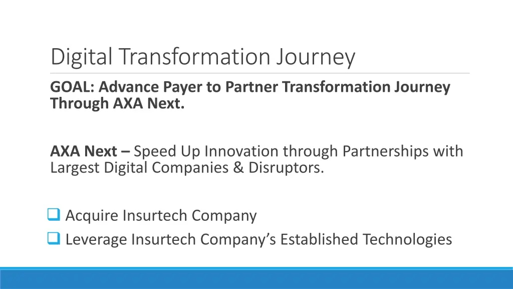 digital transformation journey goal advance payer