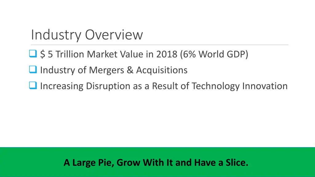 industry overview 5 trillion market value in 2018 1