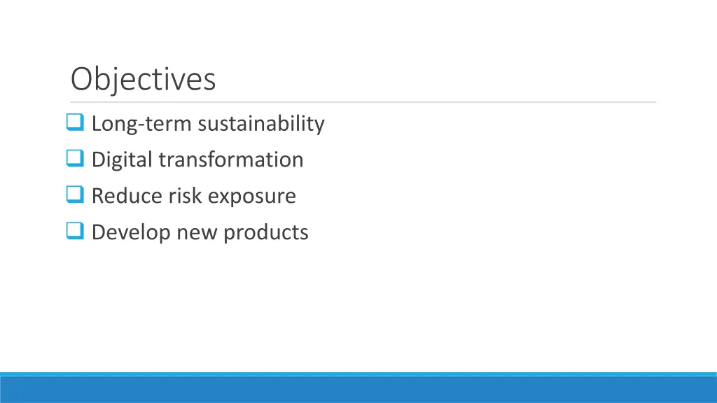 objectives long term sustainability digital