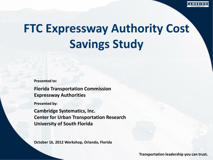 ftc expressway authority cost savings study