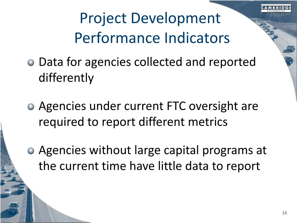 project development performance indicators