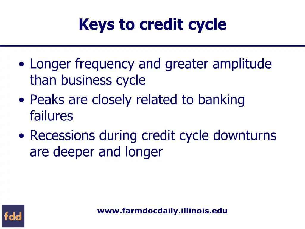 keys to credit cycle