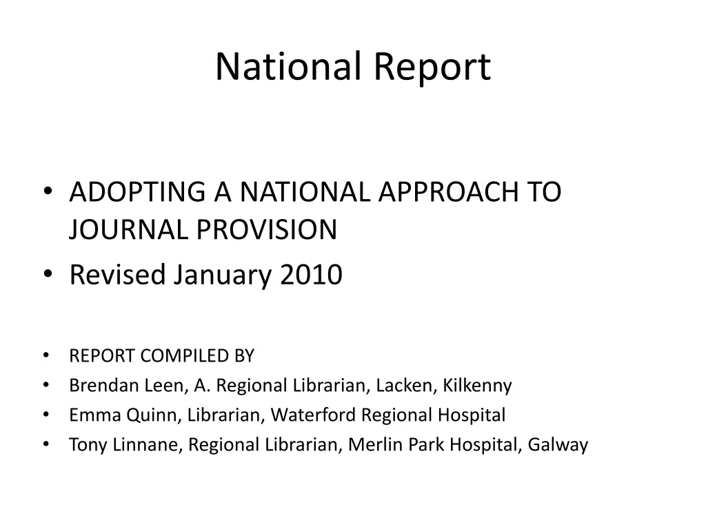 national report