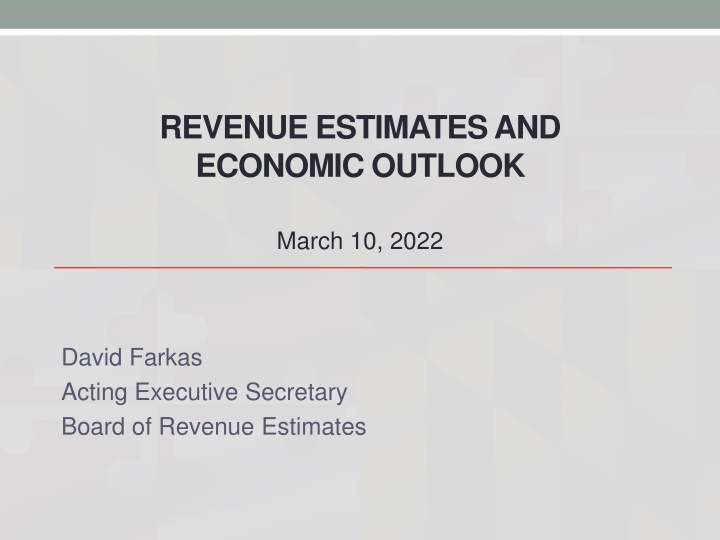 revenue estimates and economic outlook