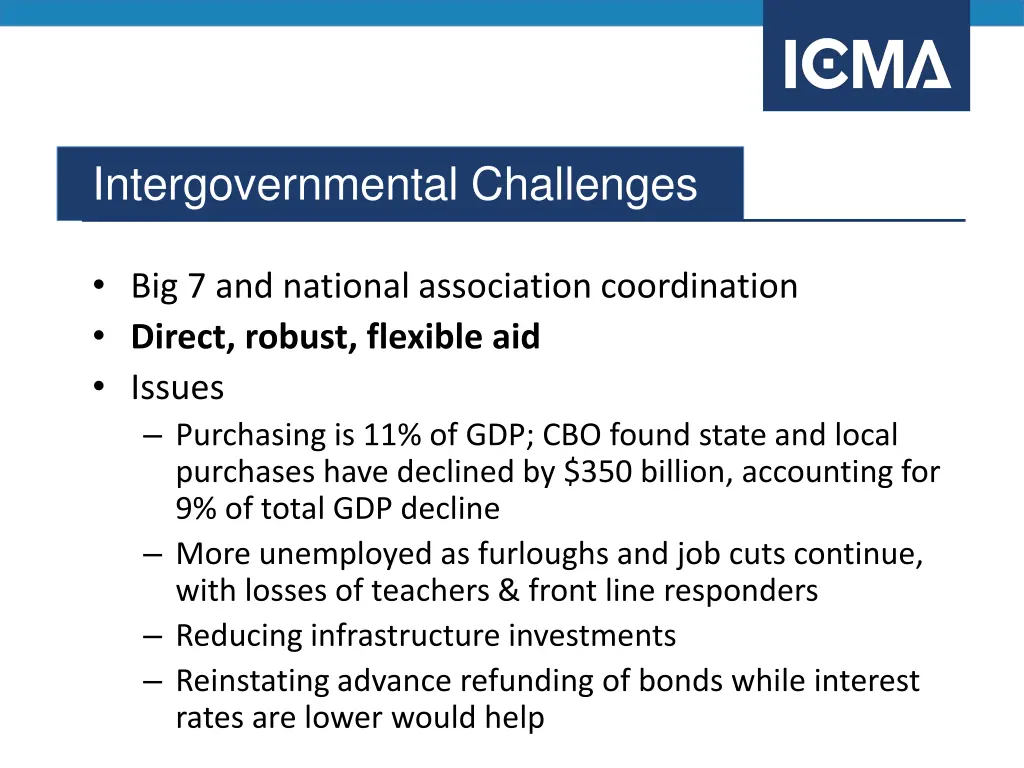 intergovernmental challenges