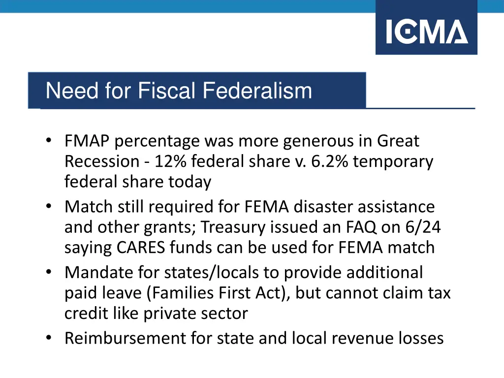 need for fiscal federalism