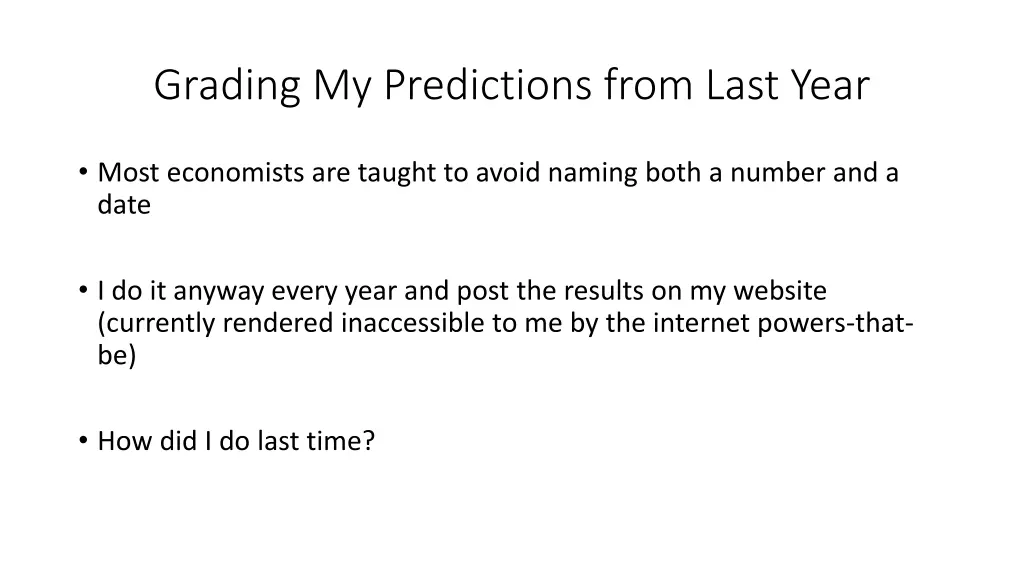 grading my predictions from last year