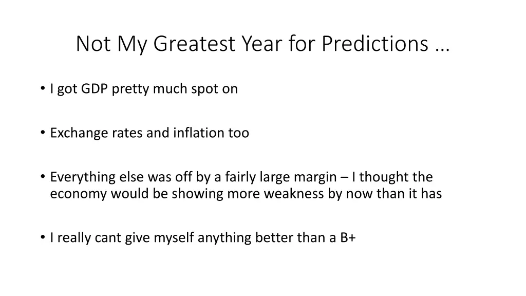 not my greatest year for predictions