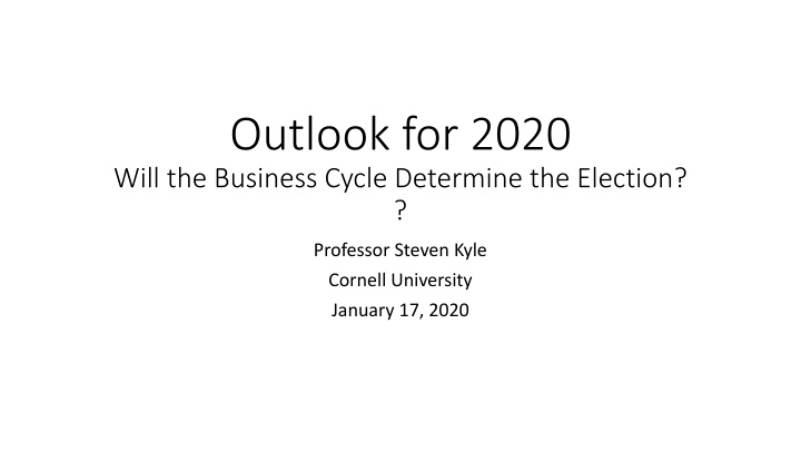 outlook for 2020 will the business cycle