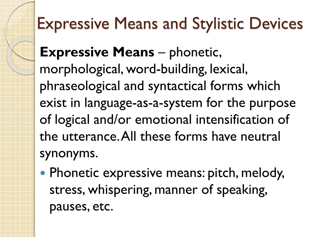 expressive means and stylistic devices 1