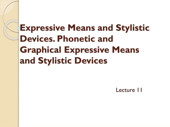 expressive means and stylistic devices phonetic