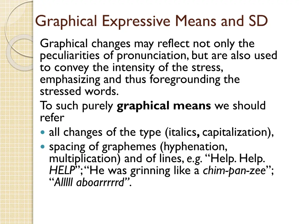 graphical expressive means and sd graphical