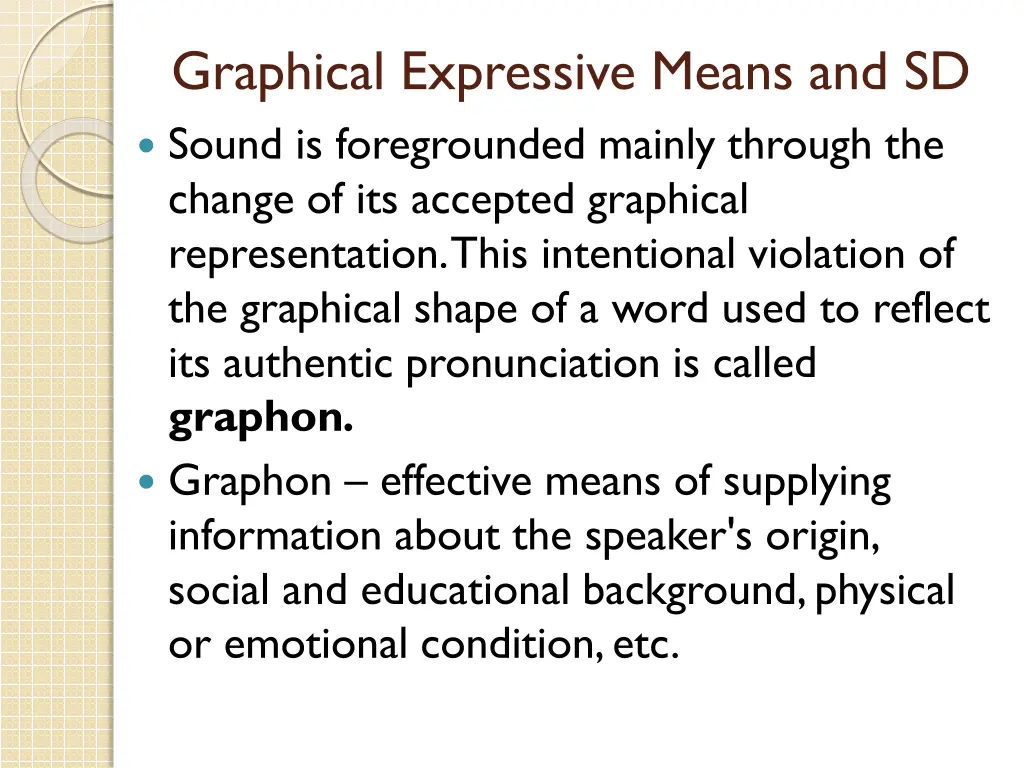 graphical expressive means and sd sound