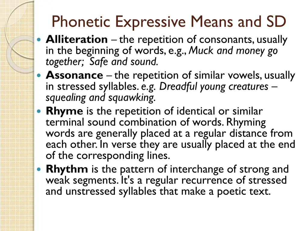 phonetic expressive means and sd alliteration