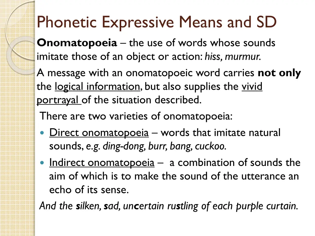 phonetic expressive means and sd onomatopoeia