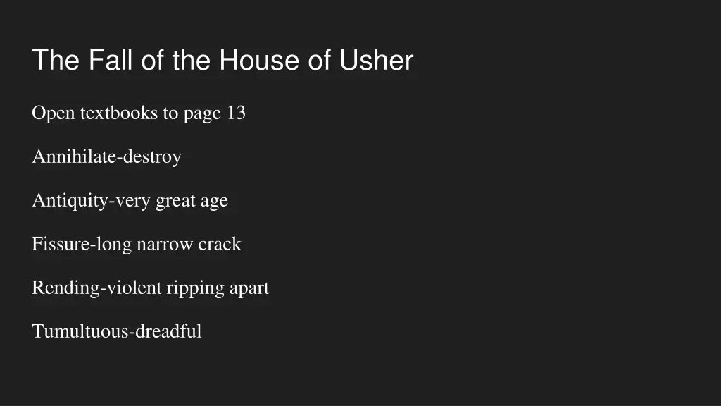 the fall of the house of usher