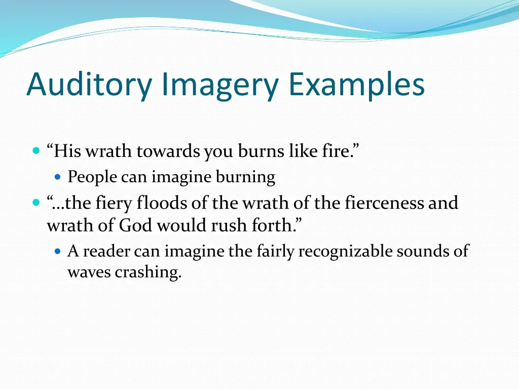 auditory imagery examples