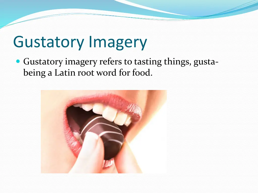 gustatory imagery