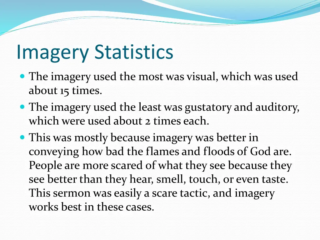 imagery statistics