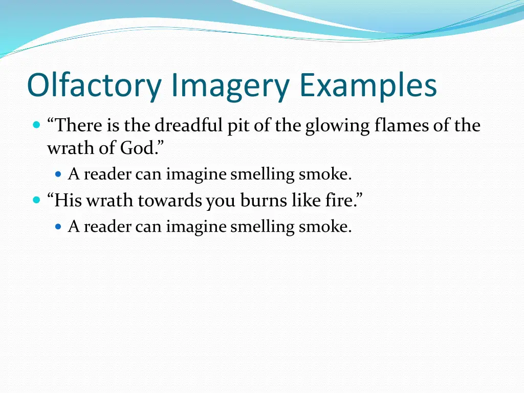 olfactory imagery examples