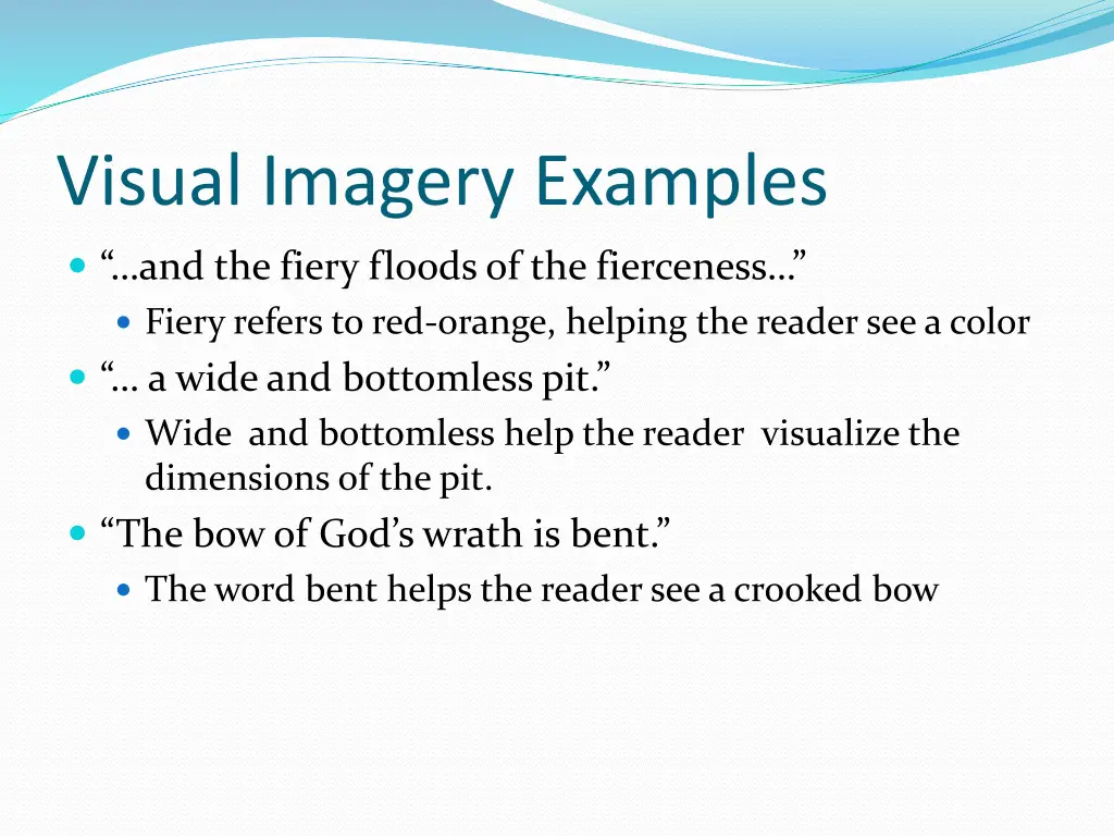 visual imagery examples