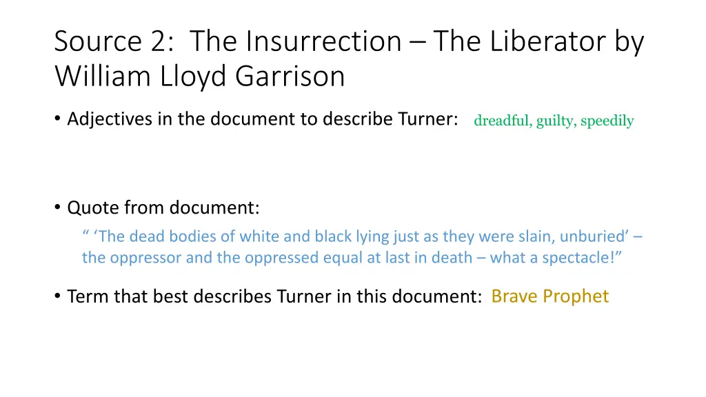 source 2 the insurrection the liberator