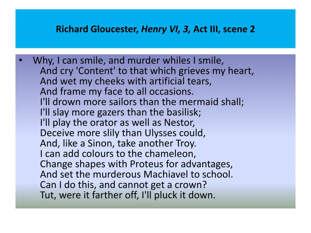 richard gloucester henry vi 3 act iii scene 2