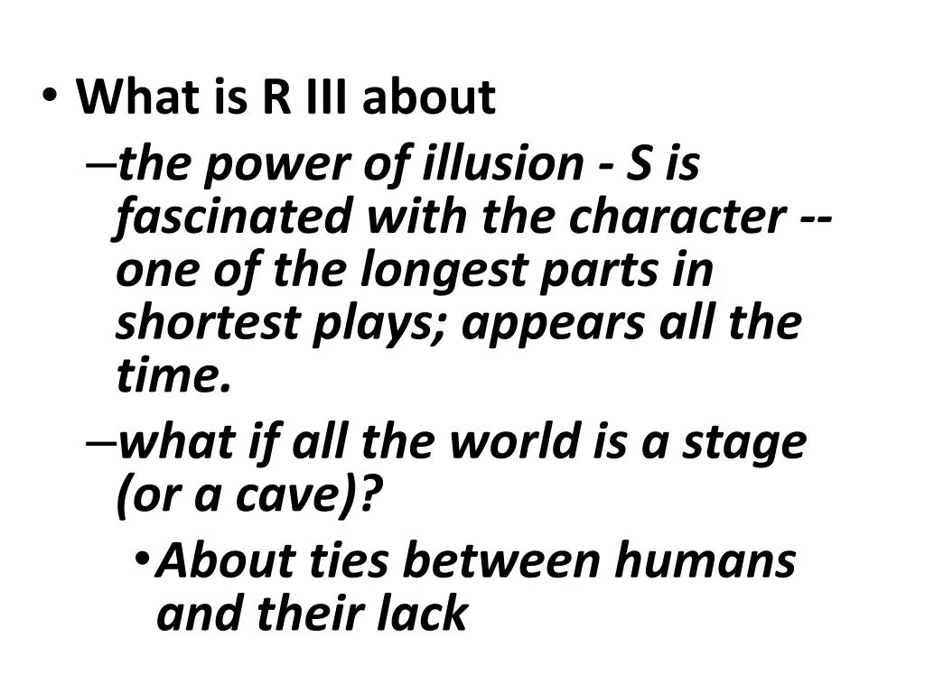 what is r iii about the power of illusion