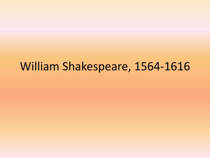 william shakespeare 1564 1616