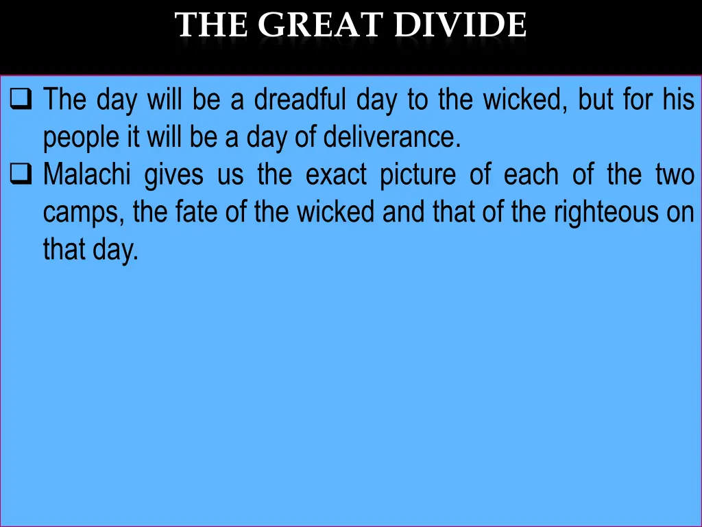 the great divide