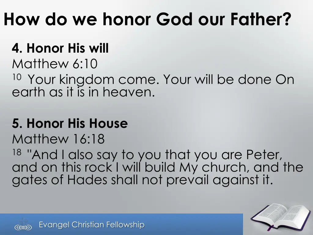 how do we honor god our father 3