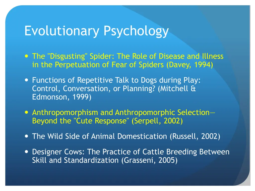 evolutionary psychology