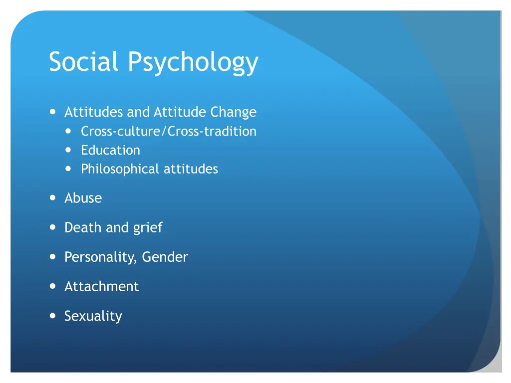 social psychology