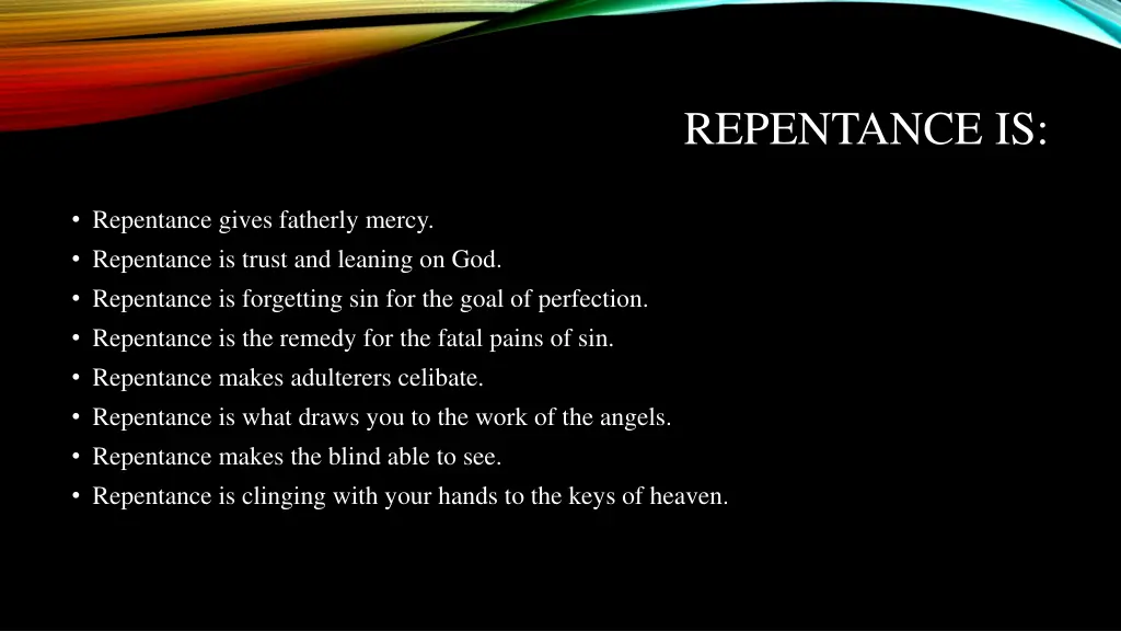 repentance is 2