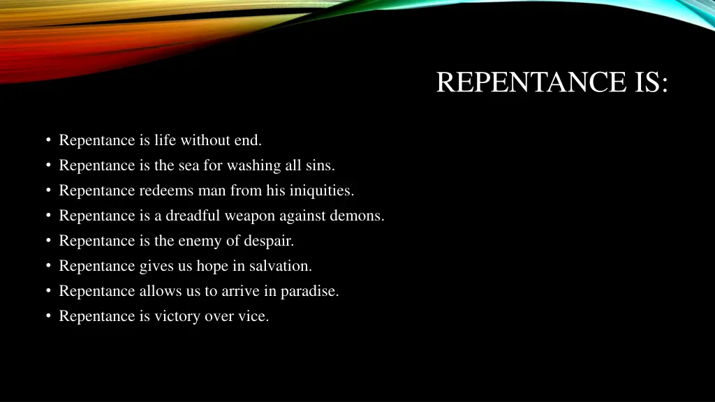 repentance is 3