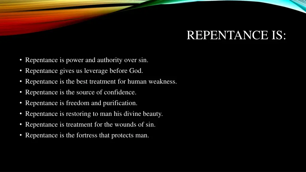 repentance is 4