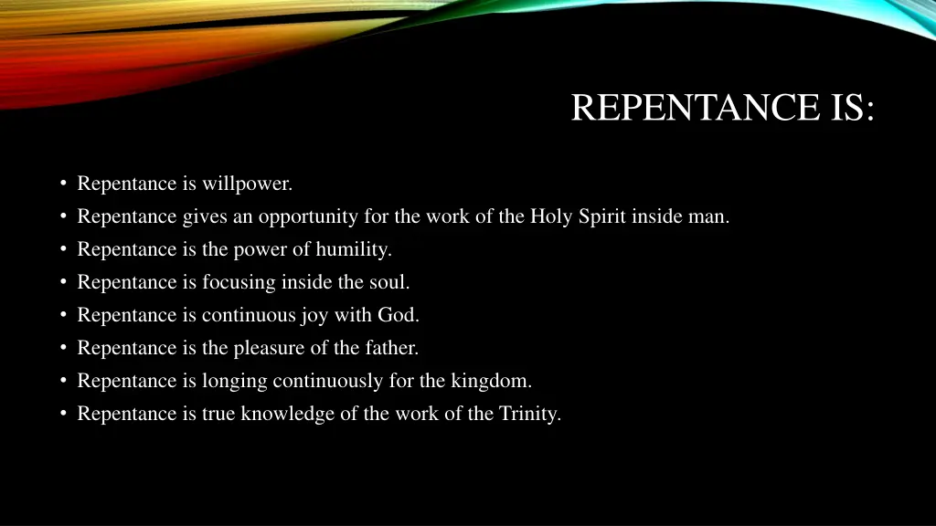 repentance is 5