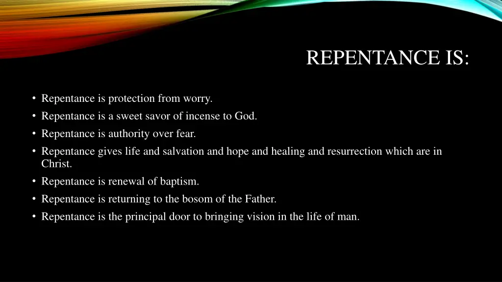 repentance is 7