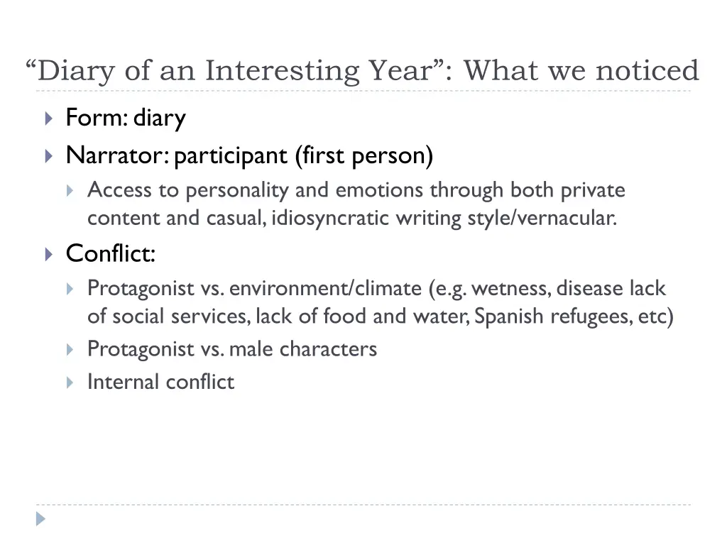 diary of an interesting year what we noticed