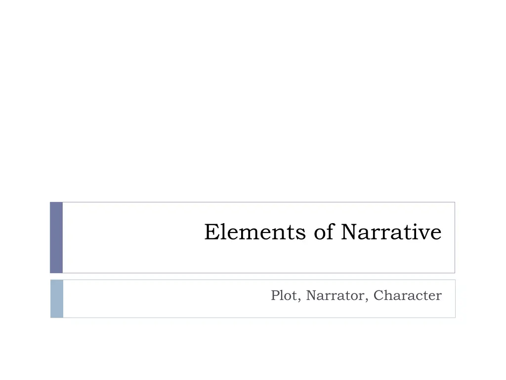 elements of narrative