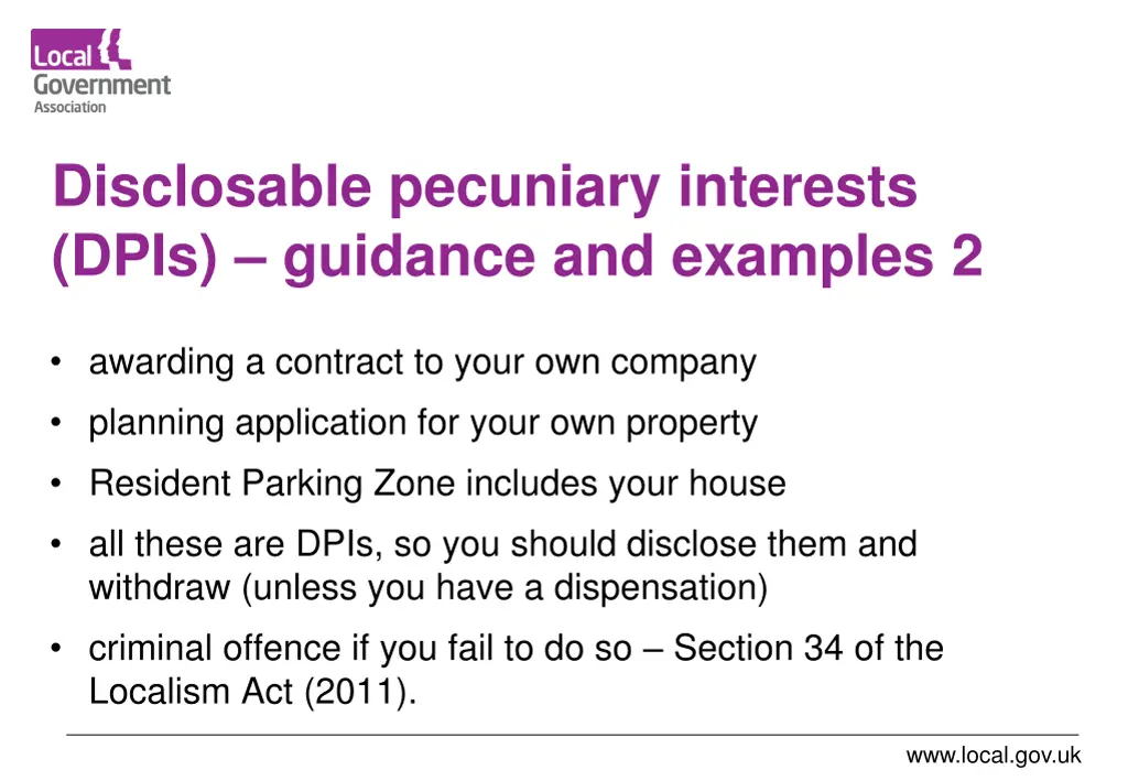 disclosable pecuniary interests dpis guidance 1