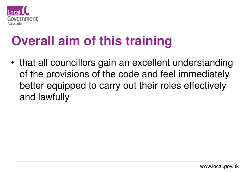 overall aim of this training