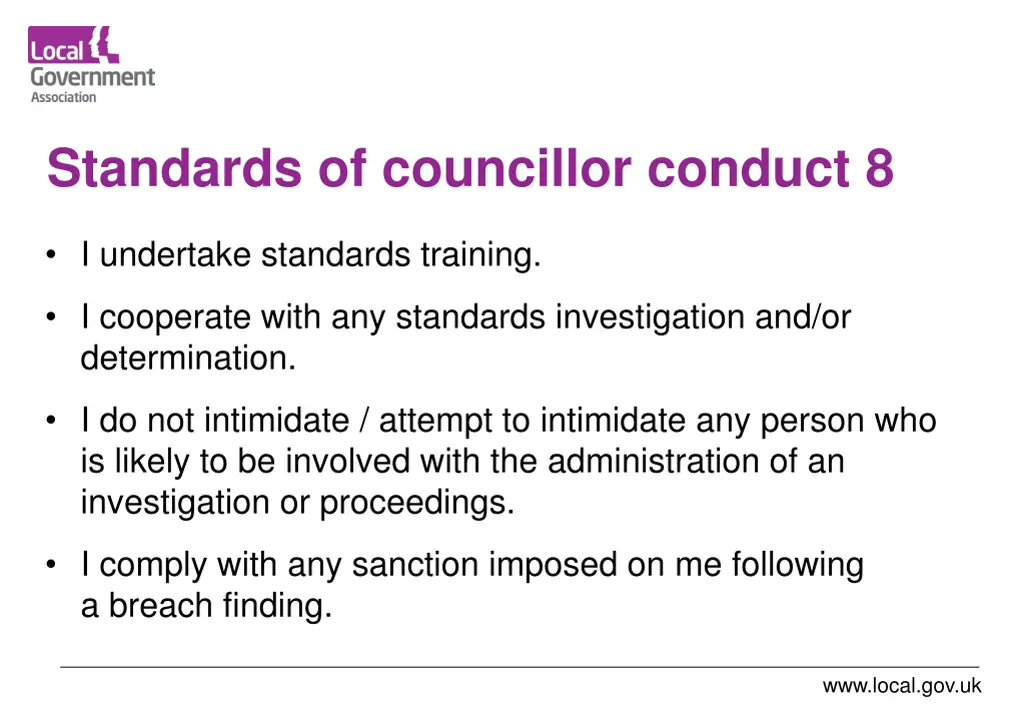 standards of councillor conduct 8