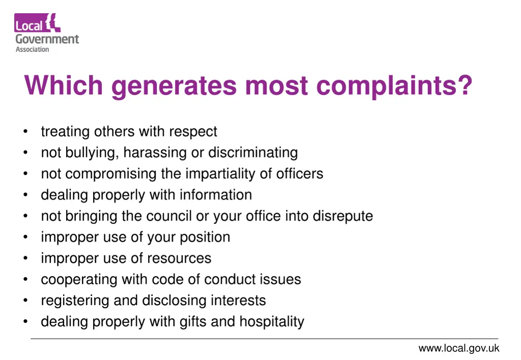 which generates most complaints