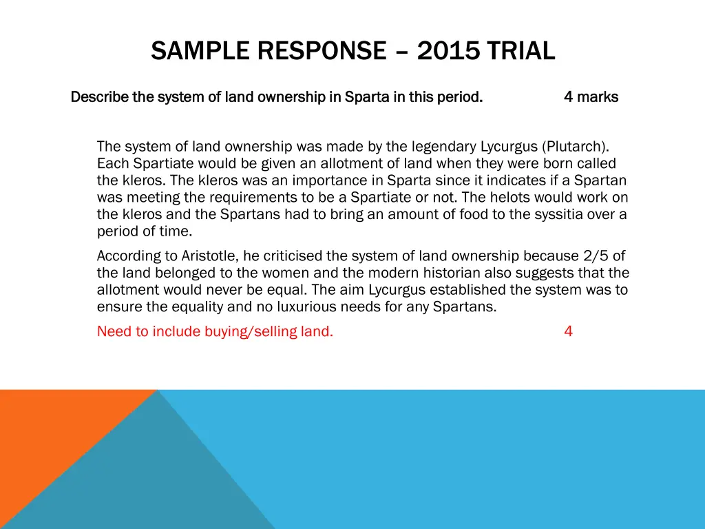 sample response 2015 trial