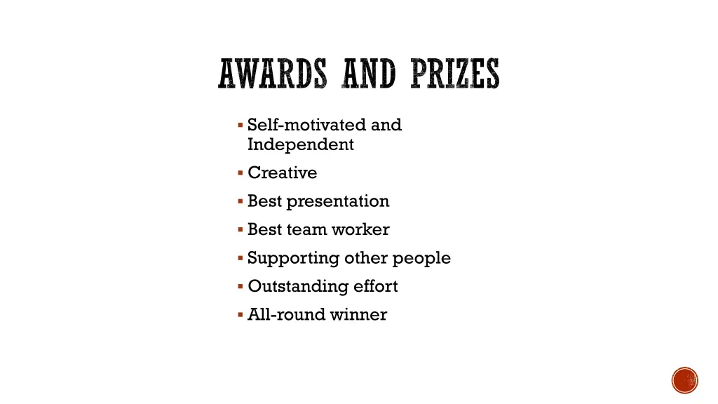 awards and prizes